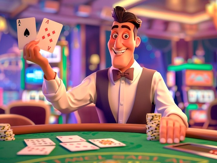 Live-dealer table interface showing multiple camera angles, chat, and balance